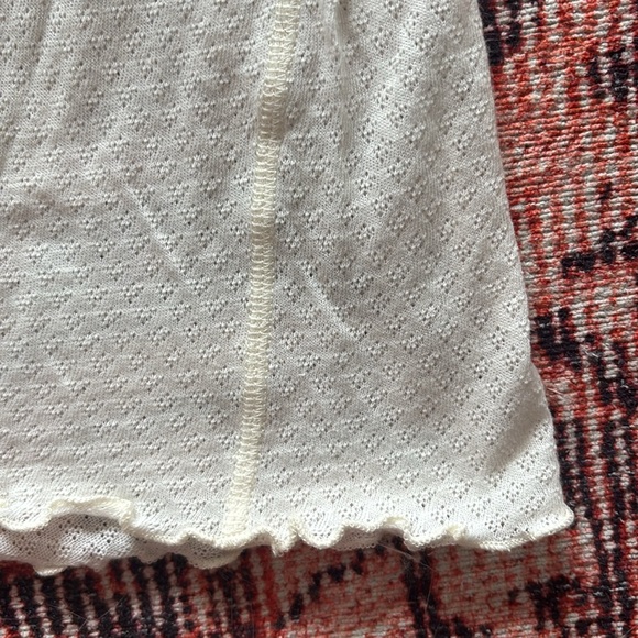 DÔEN Ada T-Shirt in White Pointelle - Picture 10 of 11